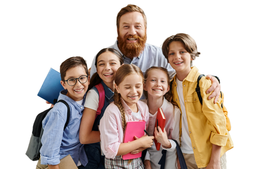 Group of Children with Educator